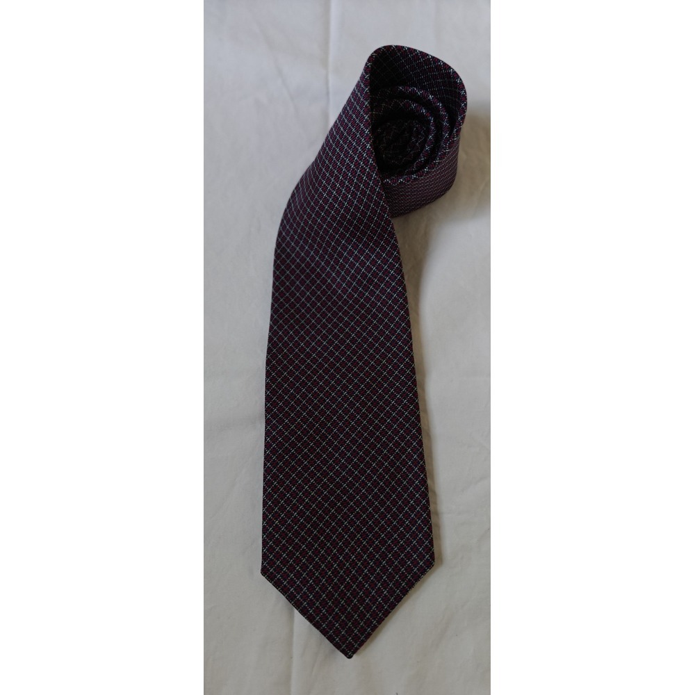 Brooks Brothers Makers Men's Check Multicolor 100% Silk‎ Necktie Handmade In USA
